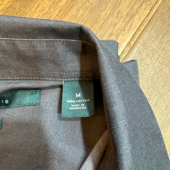 Perry Ellis gray long sleeves dress shirt - Picture 4 of 5